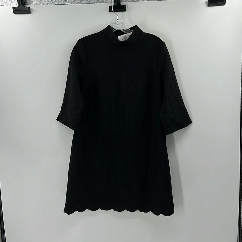 Vineyard Vines Women's Scalloped Ponte Dress - Jet Black - 4 - NWT